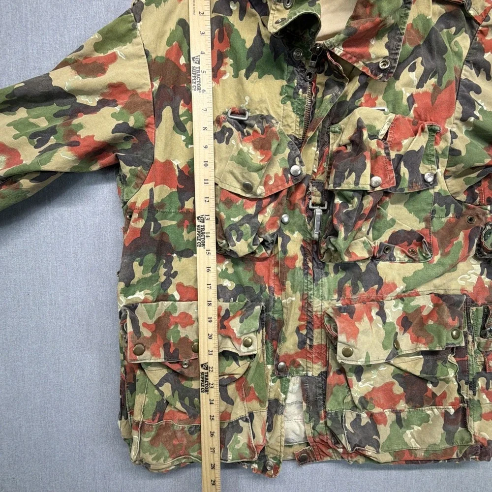 Vintage Swiss Army M70 Alpenflage Jacket Rucksack Mens 44 Camo Hooded Parka - Picture 4 of 10